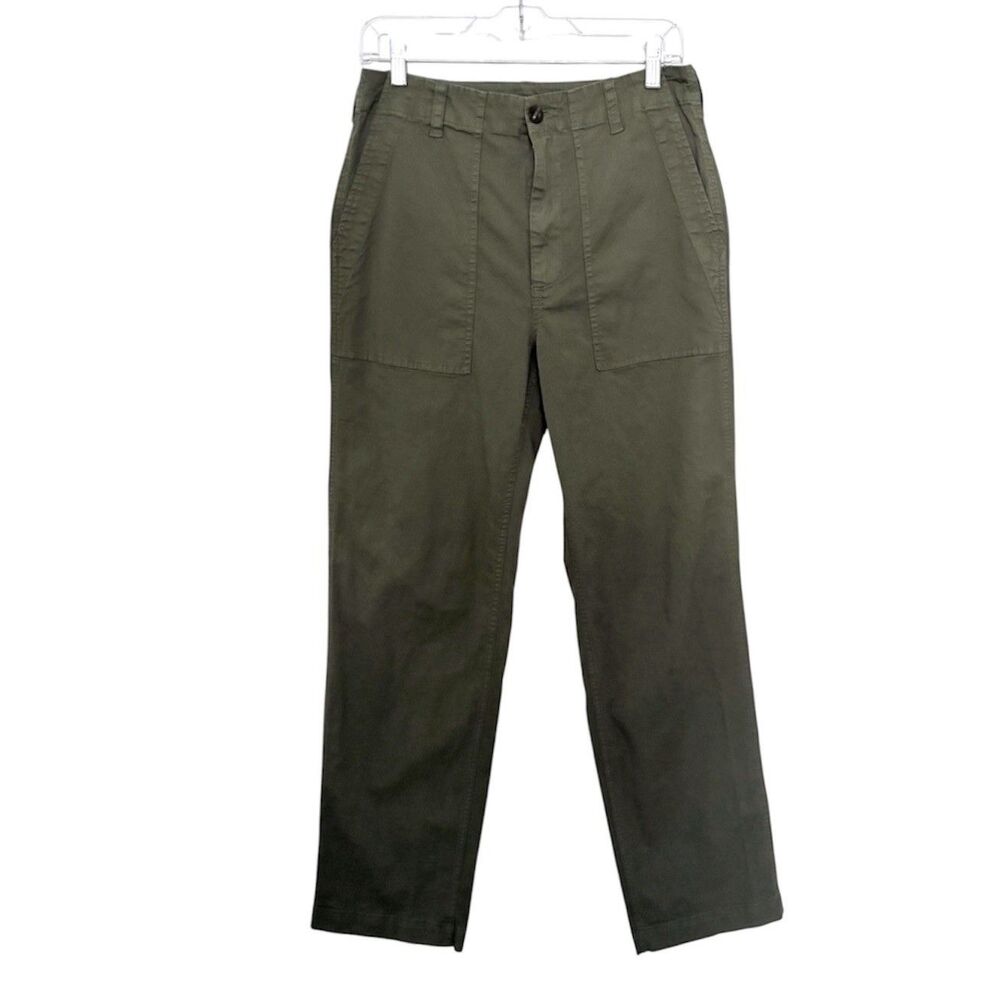 Jenni Kayne Ranger Utility Trousers Size 2 Olive Green Cargo Pants Full Length